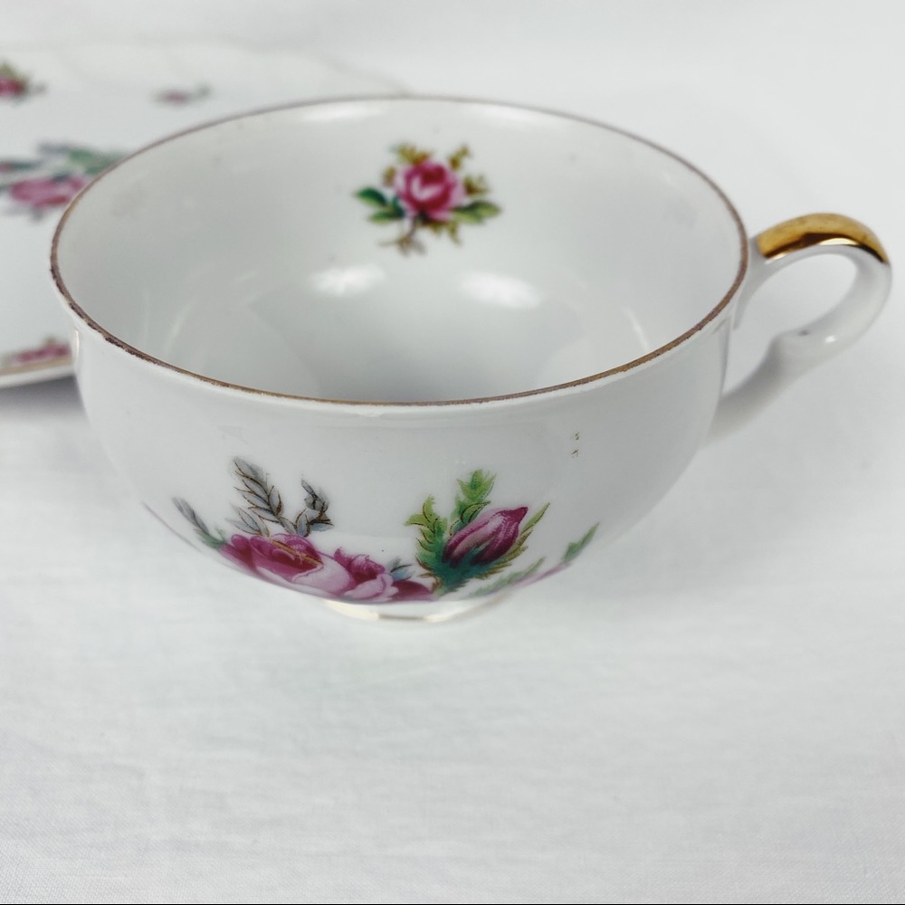 Vintage Tea & Toast Snack Plate and Teacup Set - Picture 4 of 6